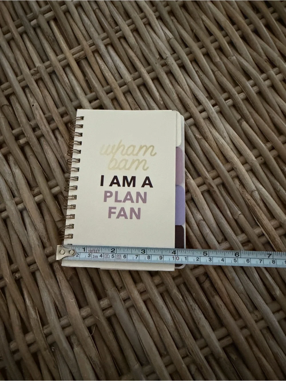 Flying Tiger Copenhagen- 'Wham Bam I Am A Plan Fan' small notebook w dividers